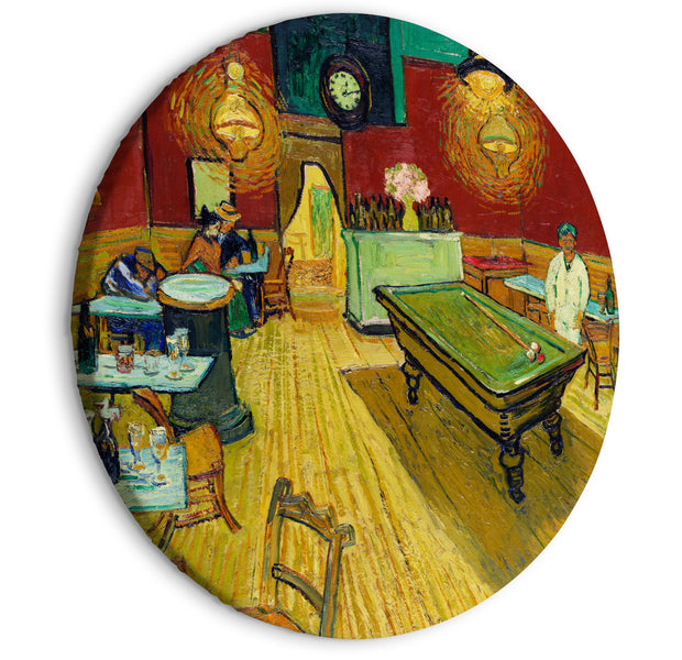 Round Canvas Print - The Night Café (Vincent van Gogh)
