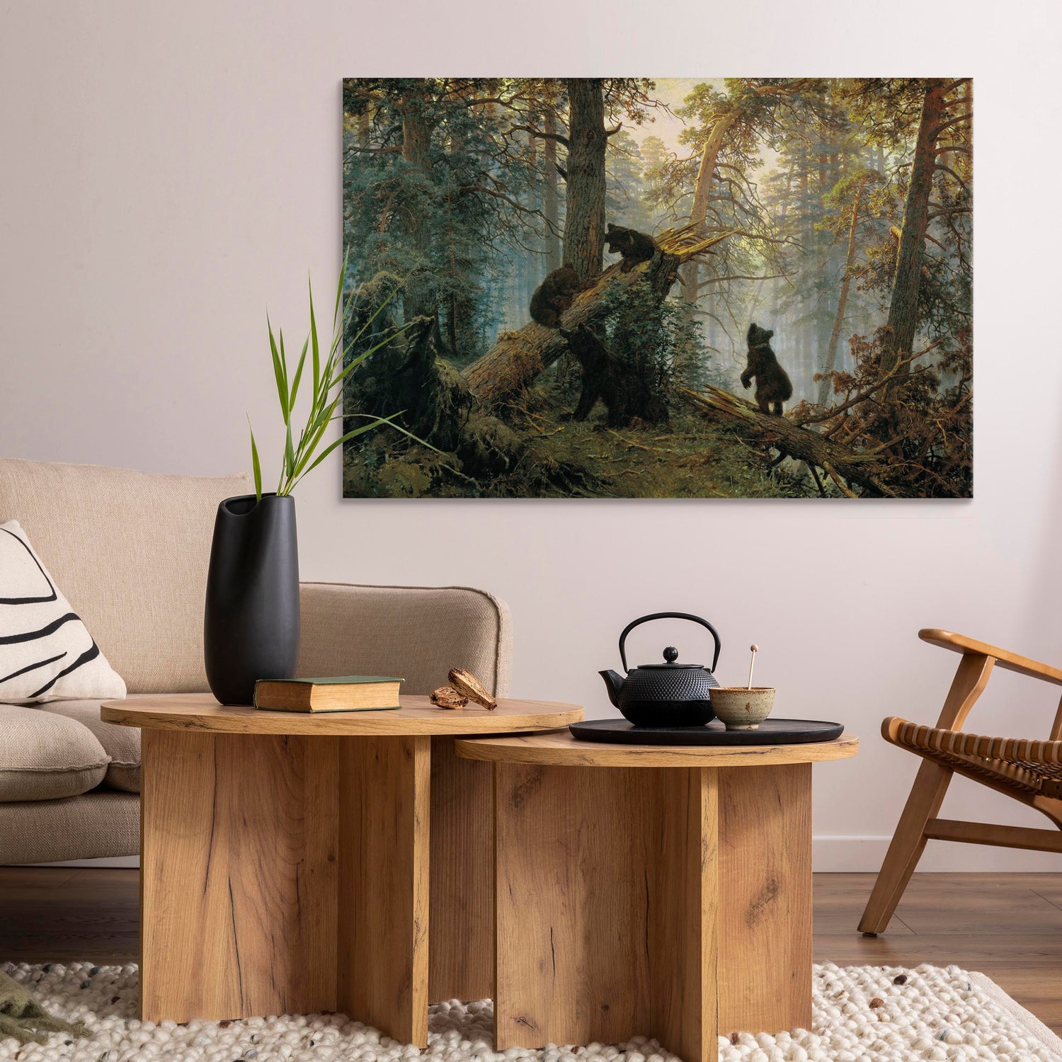 Reproduction Canvas Wall Art - Morning in a Pine Forest