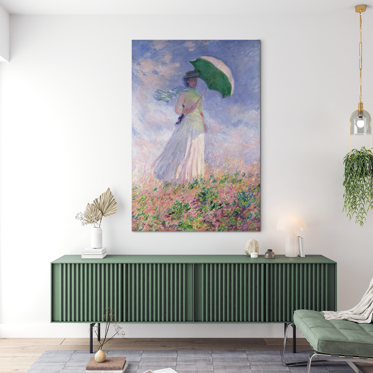 Reproduction Canvas Wall Art - Woman With Parasol