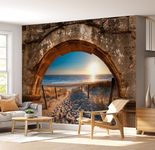 Landscape Wallpaper Wall Mural - Arch And Beach