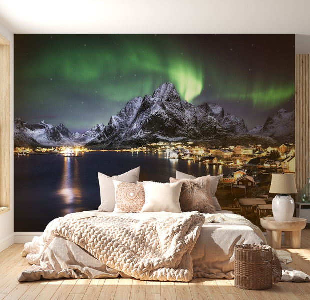 Landscape Wallpaper Wall Mural - Aurora Borealis