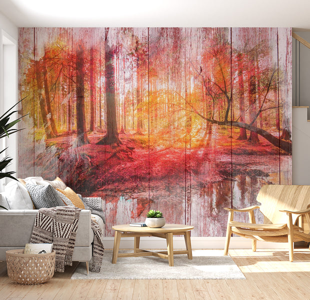 Landscape Wallpaper Wall Mural - Autumn Forest