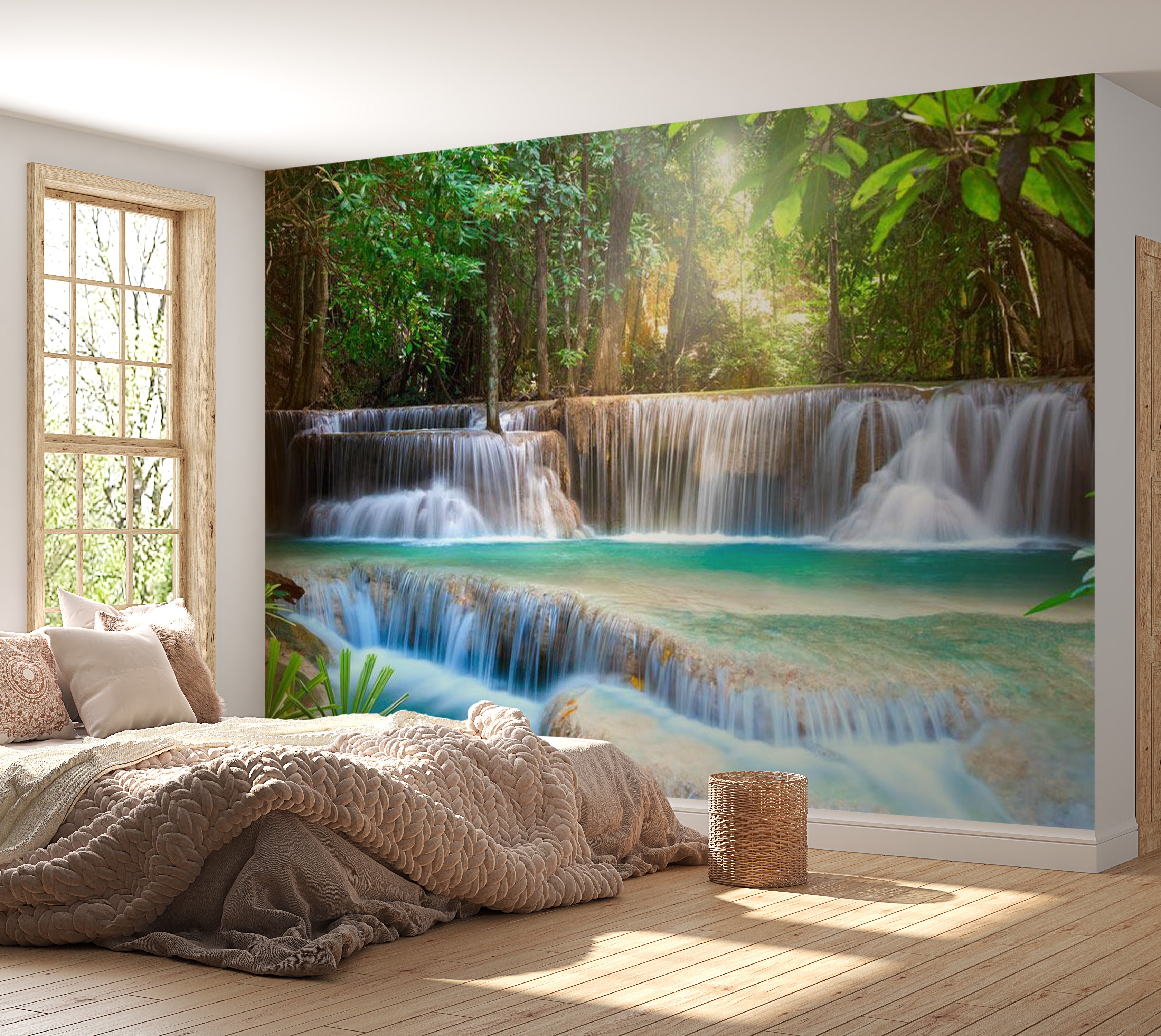 Landscape Wallpaper Wall Mural - Magical Waterfall