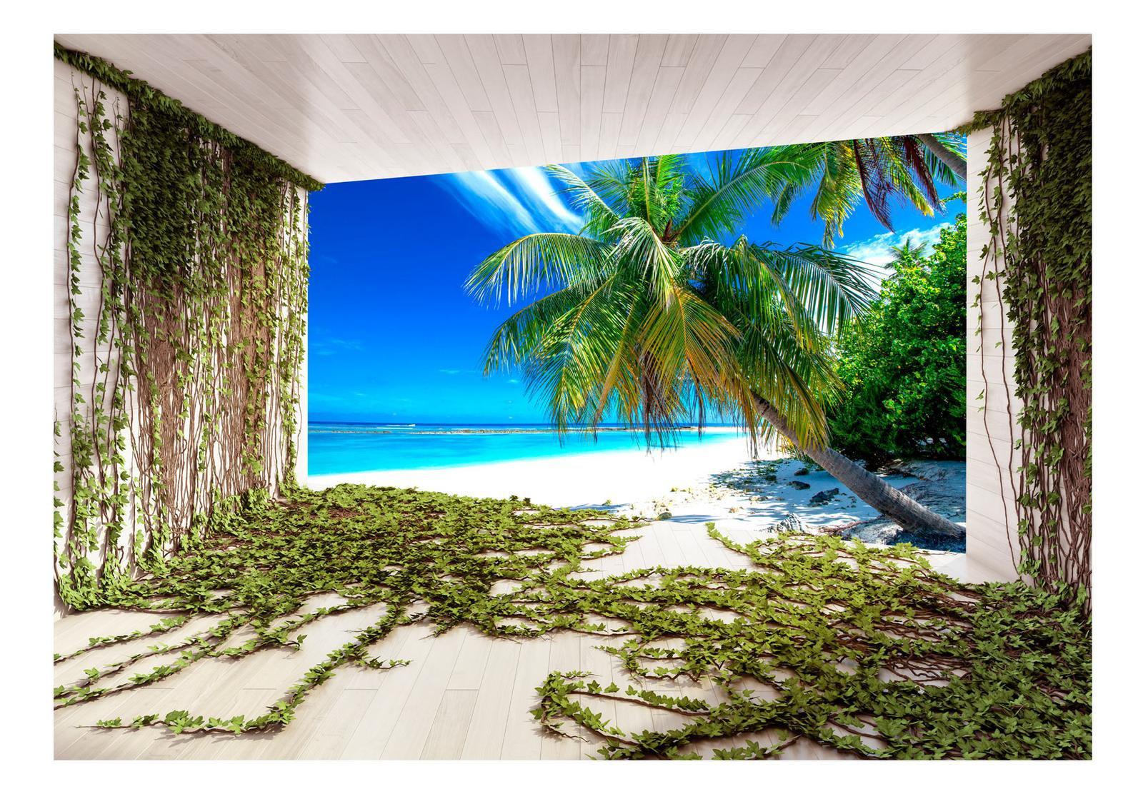 Landscape Wallpaper Wall Mural - Beach And Ivy