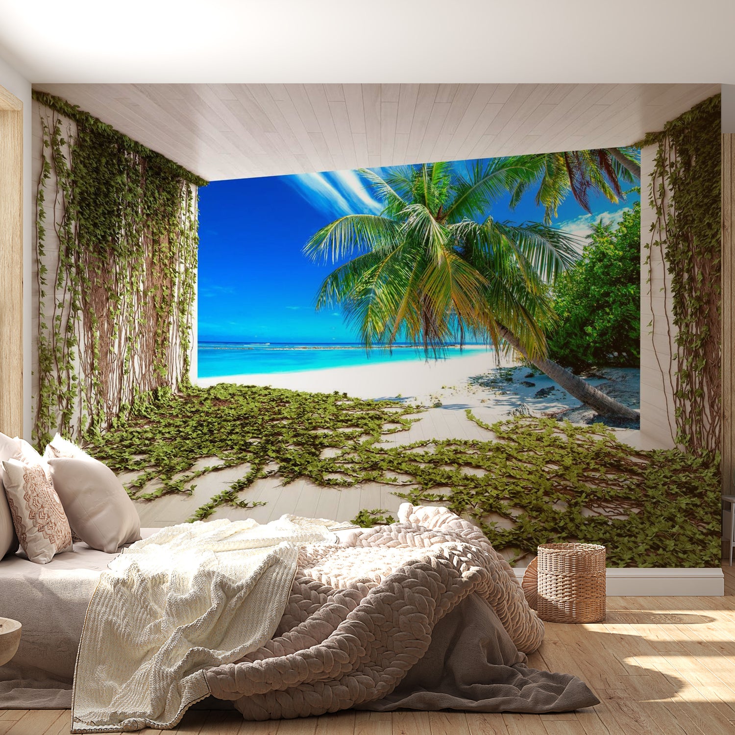 Landscape Wallpaper Wall Mural - Beach And Ivy