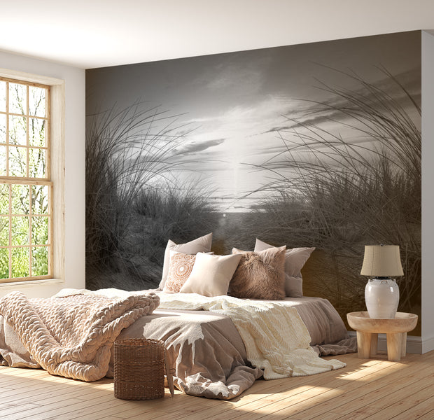 Landscape Wallpaper Wall Mural - Grey Beach