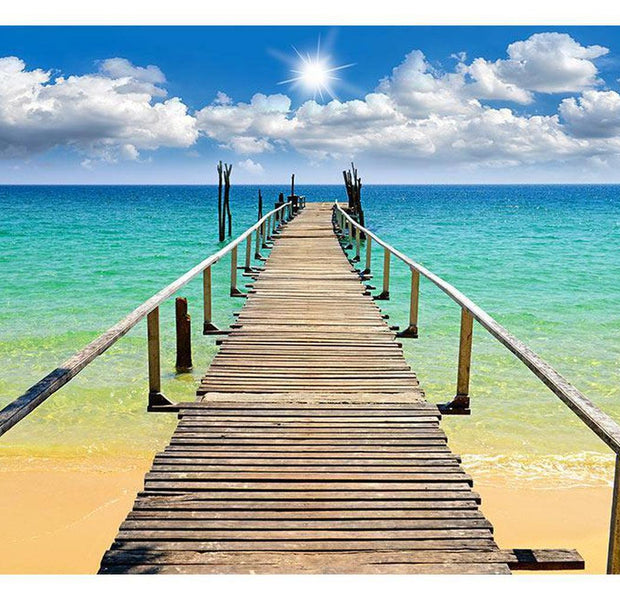 Landscape Wallpaper Wall Mural - Ocean Bridge