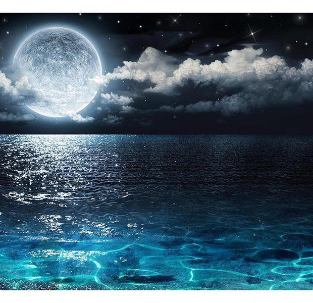 Landscape Wallpaper Wall Mural - Full Moon Lagoon
