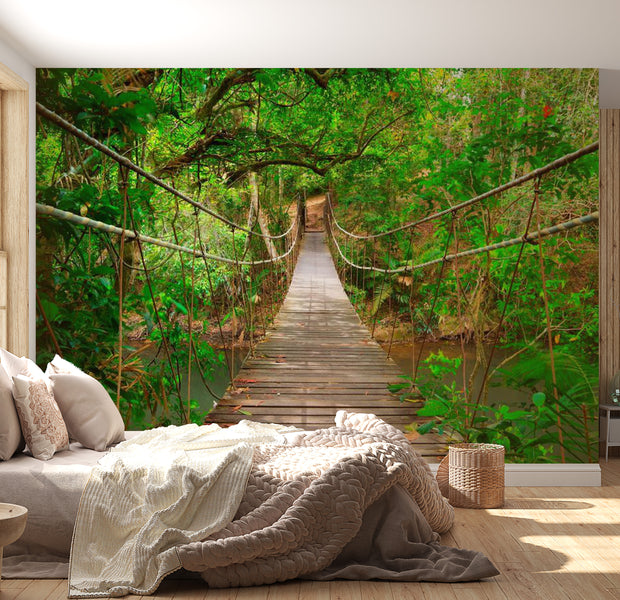 Landscape Wallpaper Wall Mural - Jungle Bridge
