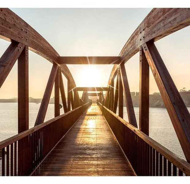 Landscape Wallpaper Wall Mural - Wooden Bridge