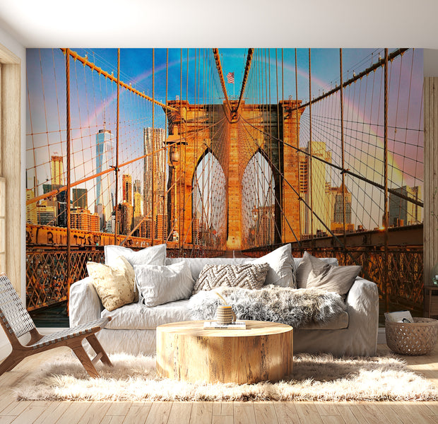 Landscape Wallpaper Wall Mural - Brooklyn Bridge