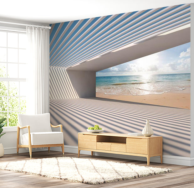 Landscape Wallpaper Wall Mural - City Beach