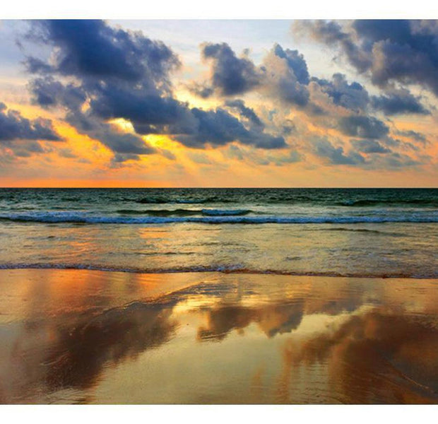 Landscape Wallpaper Wall Mural - Colorful Sunset Over The Sea