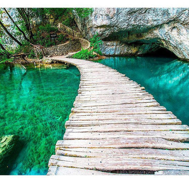 Landscape Wallpaper Wall Mural - Old Lake Bridge