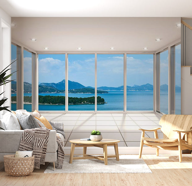 Landscape Wallpaper Wall Mural - Mountain Lake View