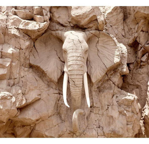 Landscape Wallpaper Wall Mural - Elephant Carving South Africa