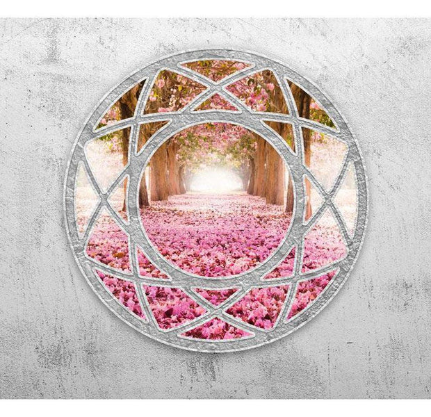 Landscape Wallpaper Wall Mural - Floral Window View