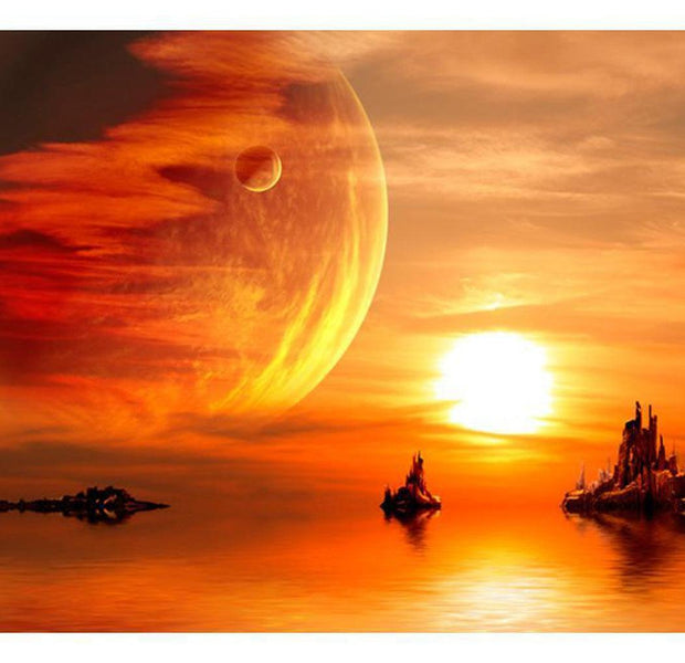 Landscape Wallpaper Wall Mural - Fantasy Sunset