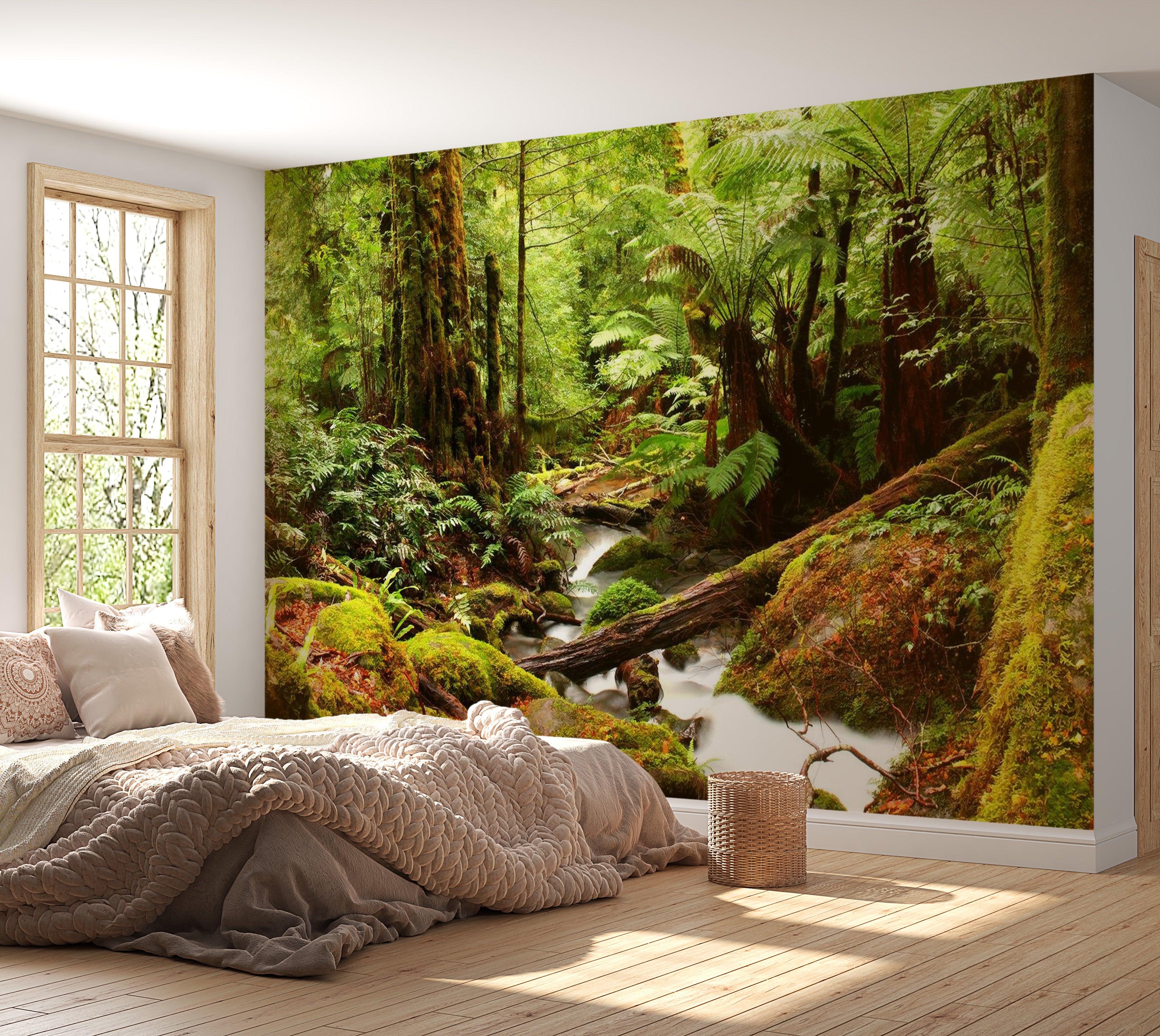 Landscape Wallpaper Wall Mural - Green Wilderness