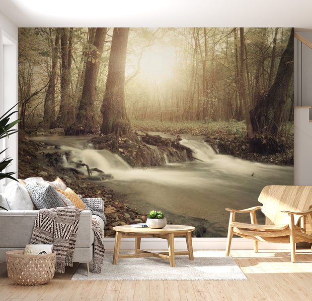 Landscape Wallpaper Wall Mural - Forest Brook