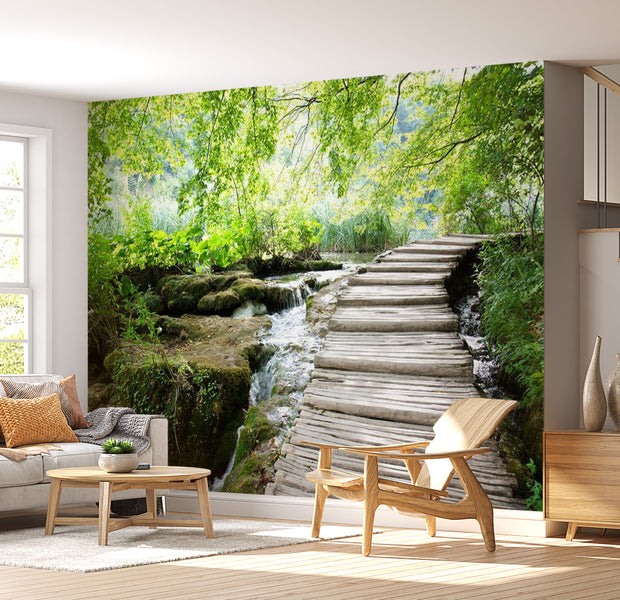 Landscape Wallpaper Wall Mural - Forest Path