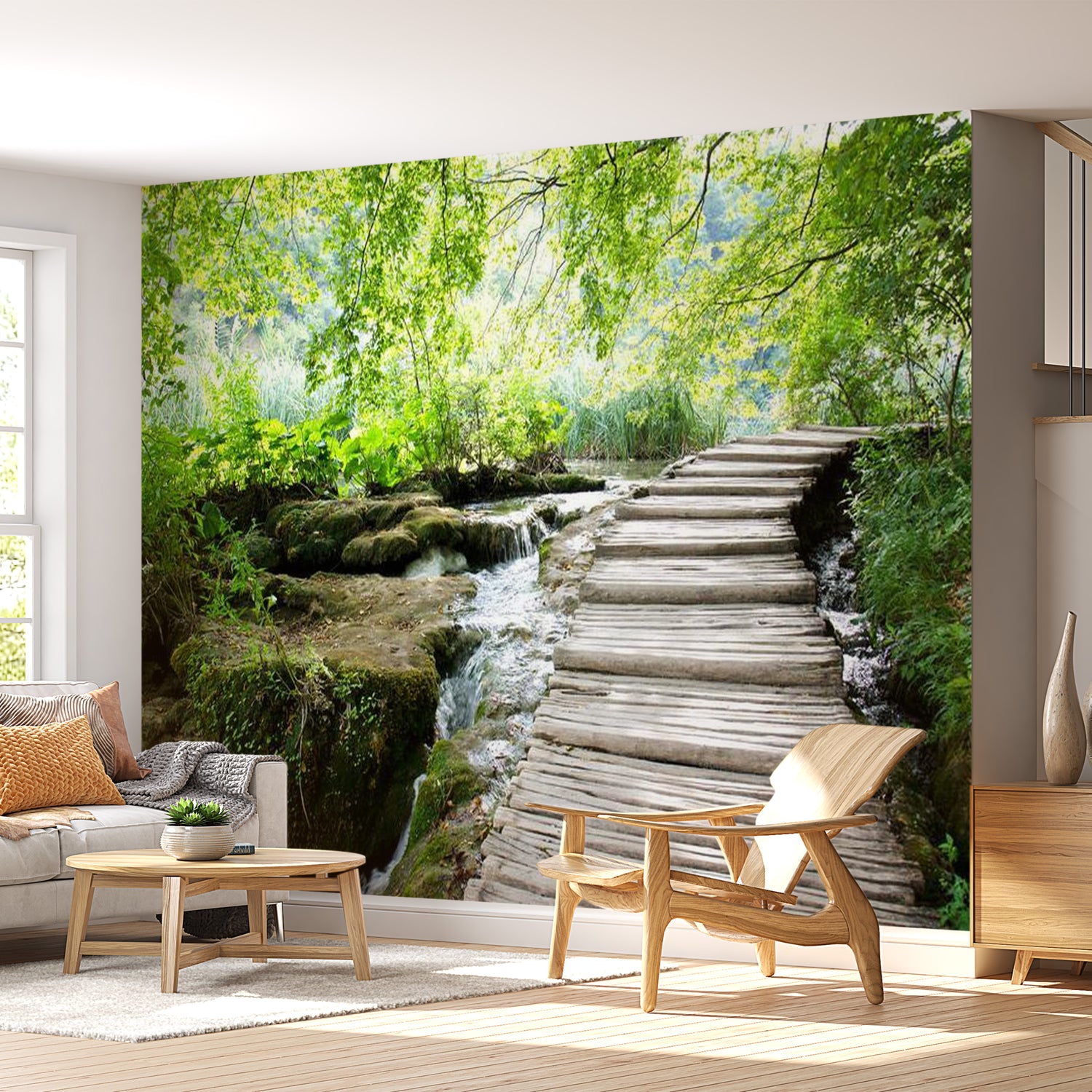 Landscape Wallpaper Wall Mural - Forest Path