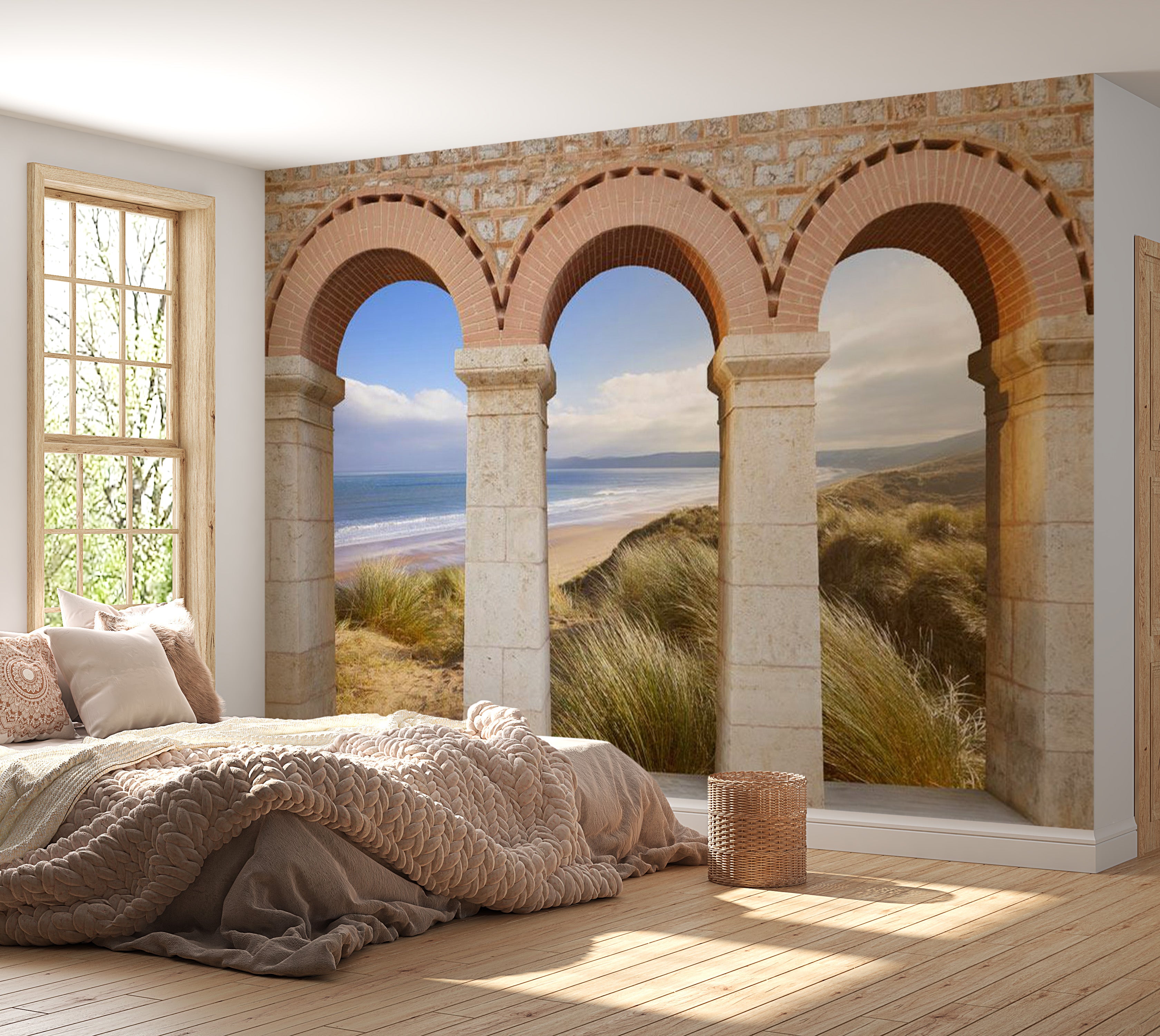 Landscape Wallpaper Wall Mural - Ocean Beach View