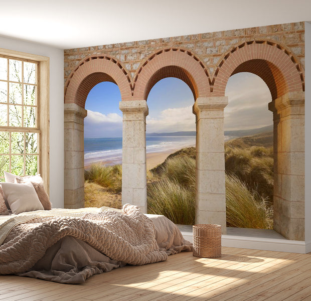 Landscape Wallpaper Wall Mural - Ocean Beach View