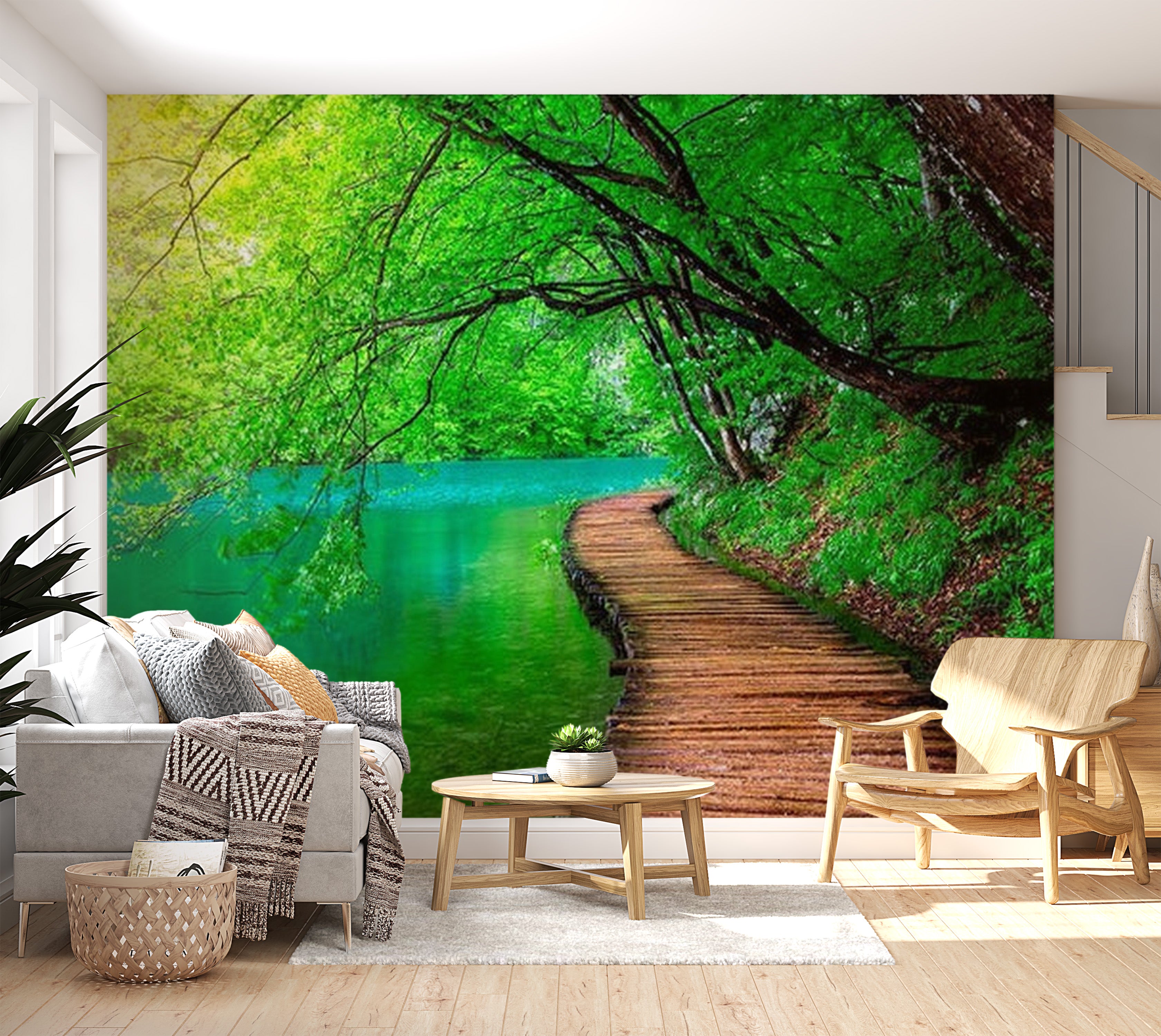 Landscape Wallpaper Wall Mural - Rainforest Path