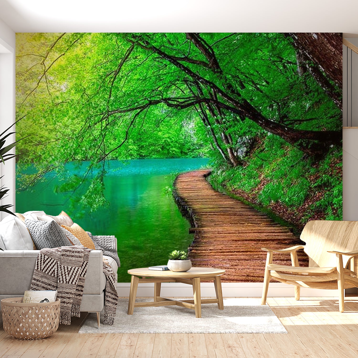 Landscape Wallpaper Wall Mural - Rainforest Path