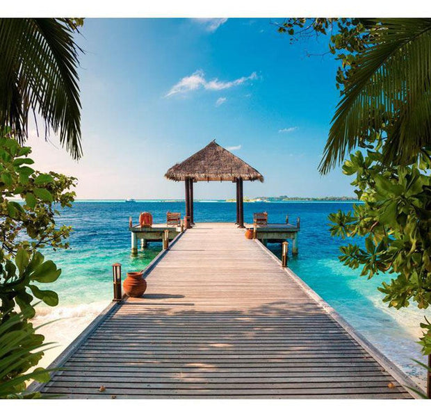 Landscape Wallpaper Wall Mural - Caribbean Ocean View