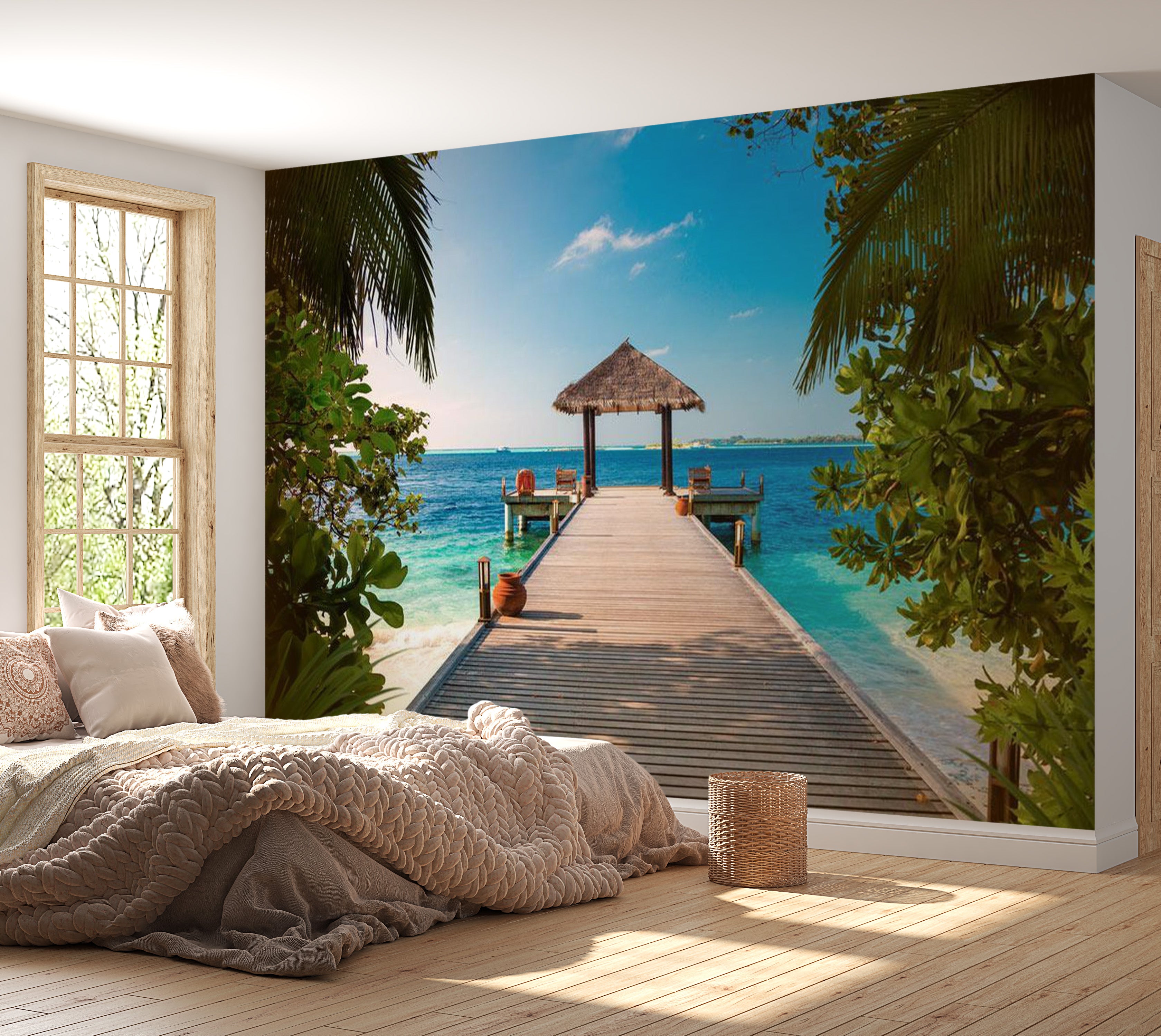 Landscape Wallpaper Wall Mural - Caribbean Ocean View