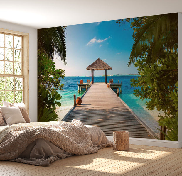 Landscape Wallpaper Wall Mural - Caribbean Ocean View