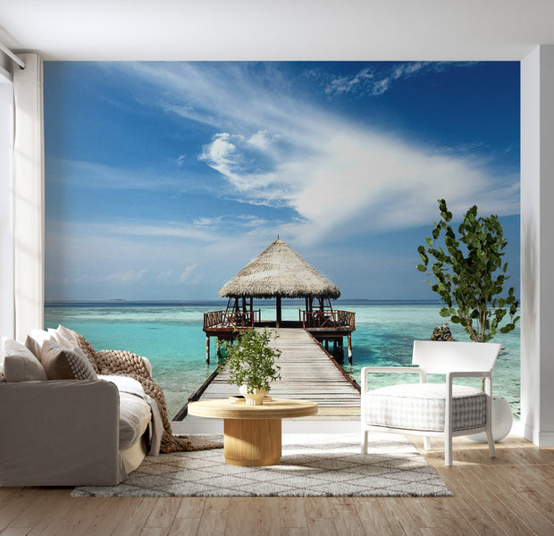 Landscape Wallpaper Wall Mural - Tropical Cabana
