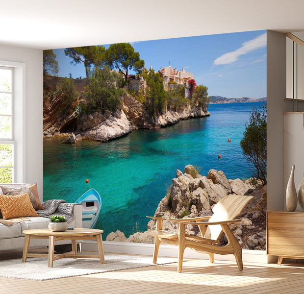 Landscape Wallpaper Wall Mural - Tropical Blue Water