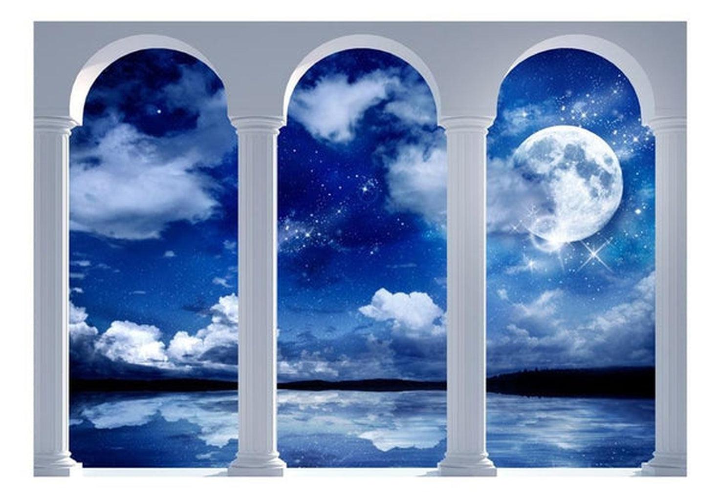 Landscape Wallpaper Wall Mural - Night In Greece