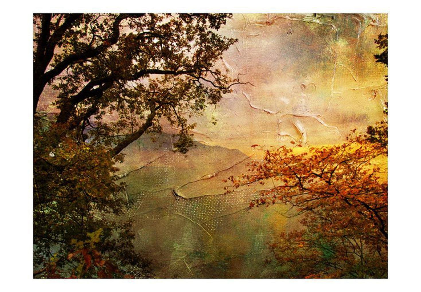 Landscape Wallpaper Wall Mural - Painted Autumn