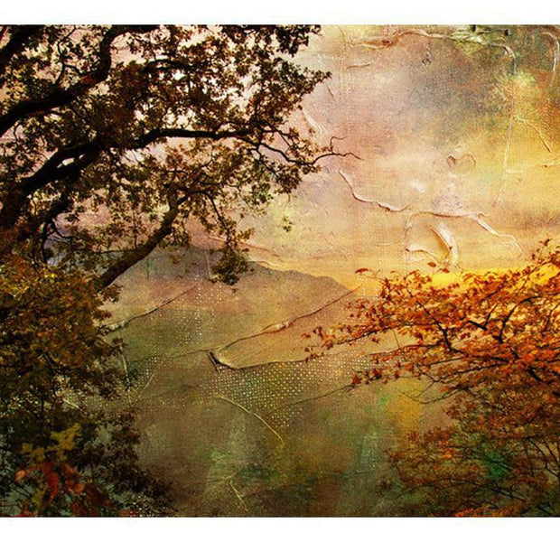 Landscape Wallpaper Wall Mural - Painted Autumn