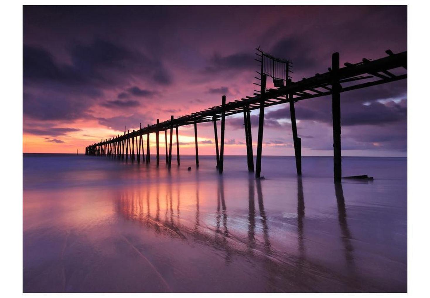 Landscape Wallpaper Wall Mural - Wooden Pier