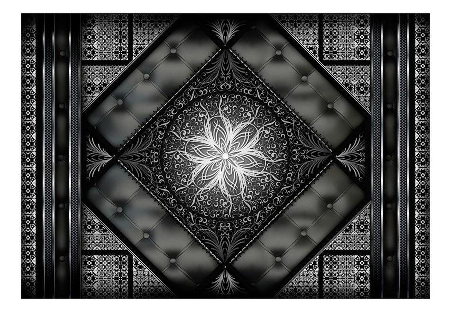 Mandala Wallpaper Wall Mural - Black Mosaic