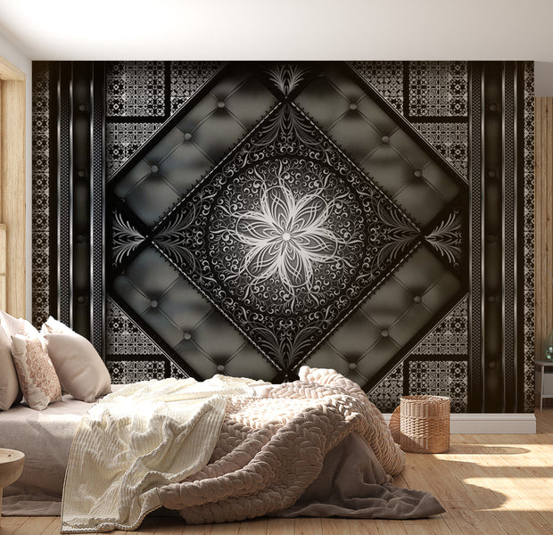 Mandala Wallpaper Wall Mural - Black Mosaic