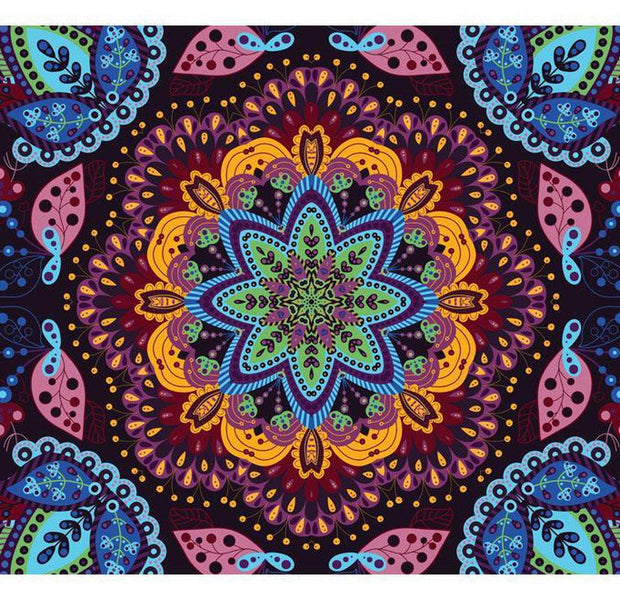 Mandala Wallpaper Wall Mural - Colorful Kaleidoscope