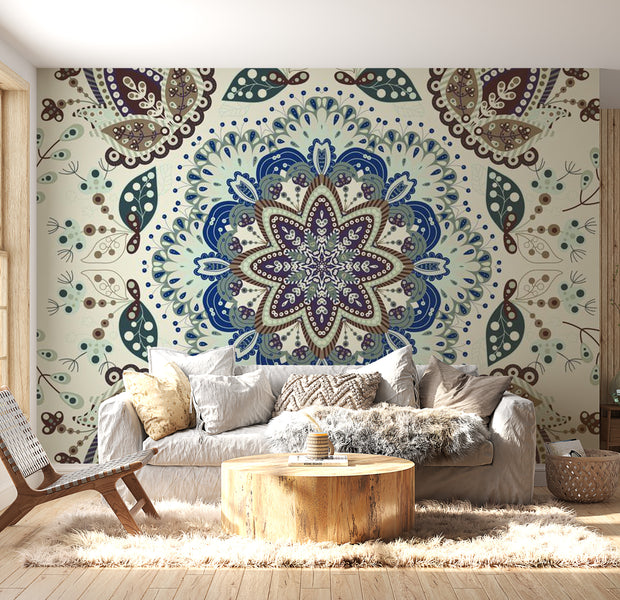 Mandala Wallpaper Wall Mural - Earth Colors