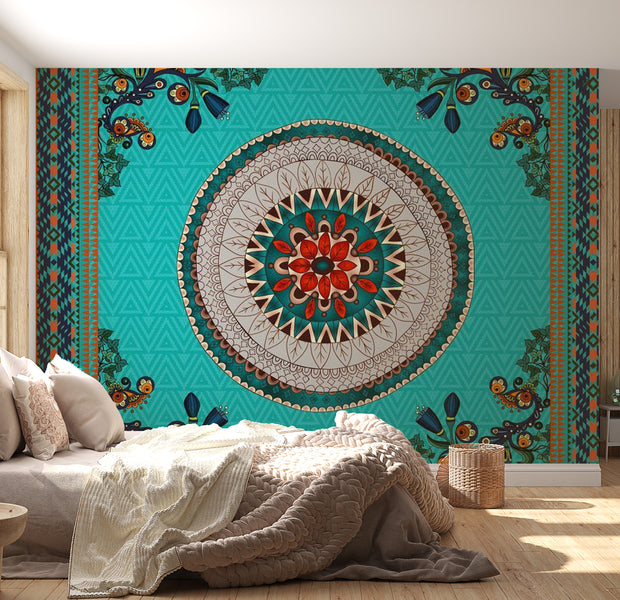 Mandala Wallpaper Wall Mural - Folk Inspiration