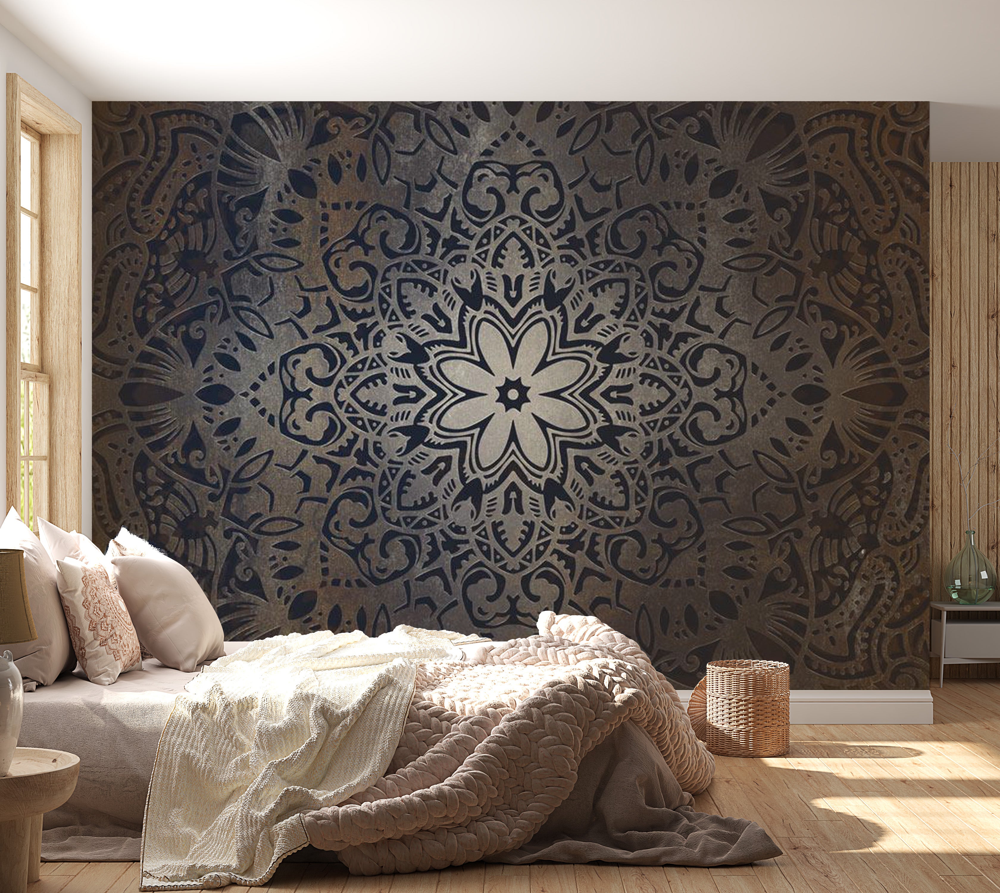 Mandala Wallpaper Wall Mural - Iron Flower