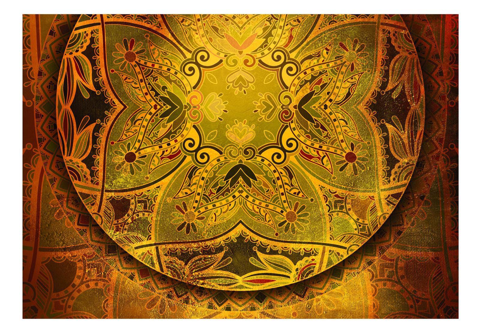 Mandala Wallpaper Wall Mural - Golden Poem