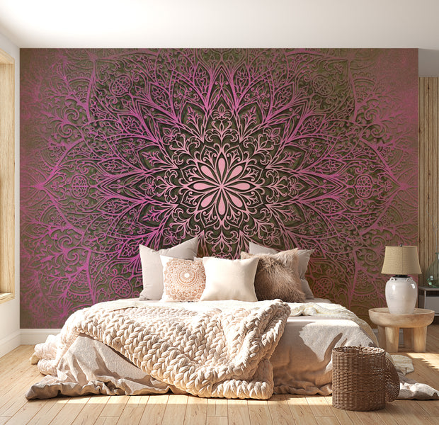 Mandala Wallpaper Wall Mural - Pink Love