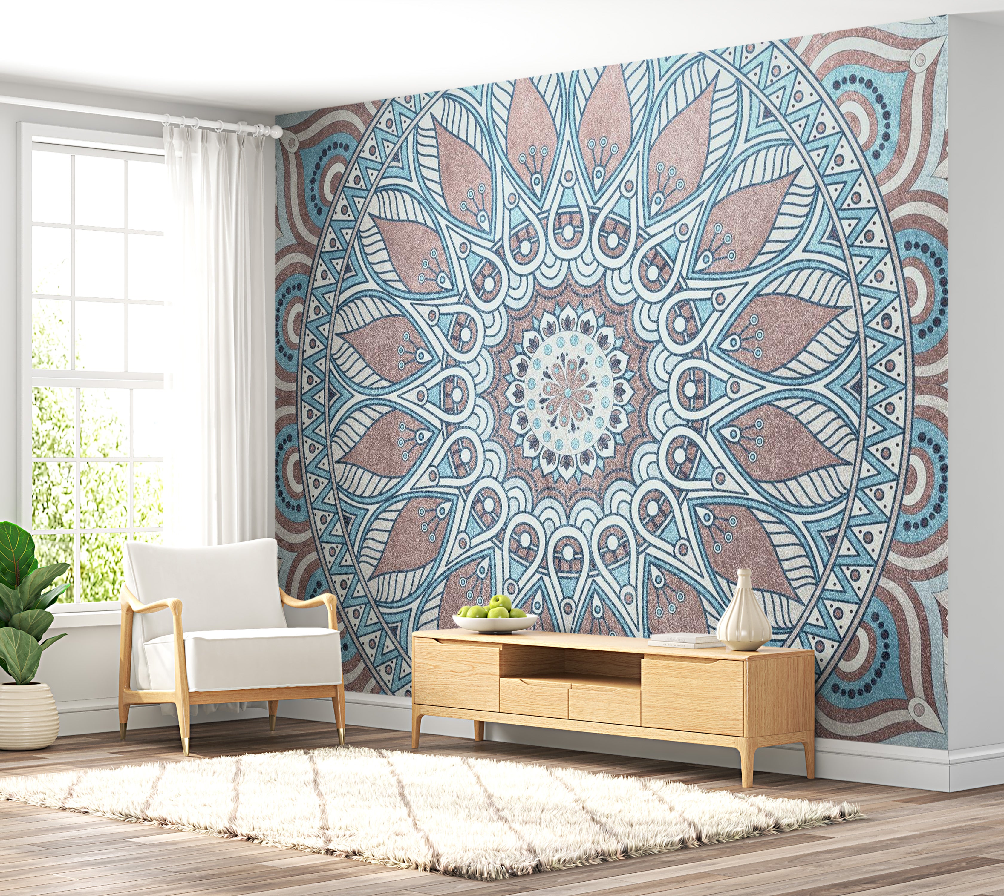 Mandala Wallpaper Wall Mural - Oriental Circle