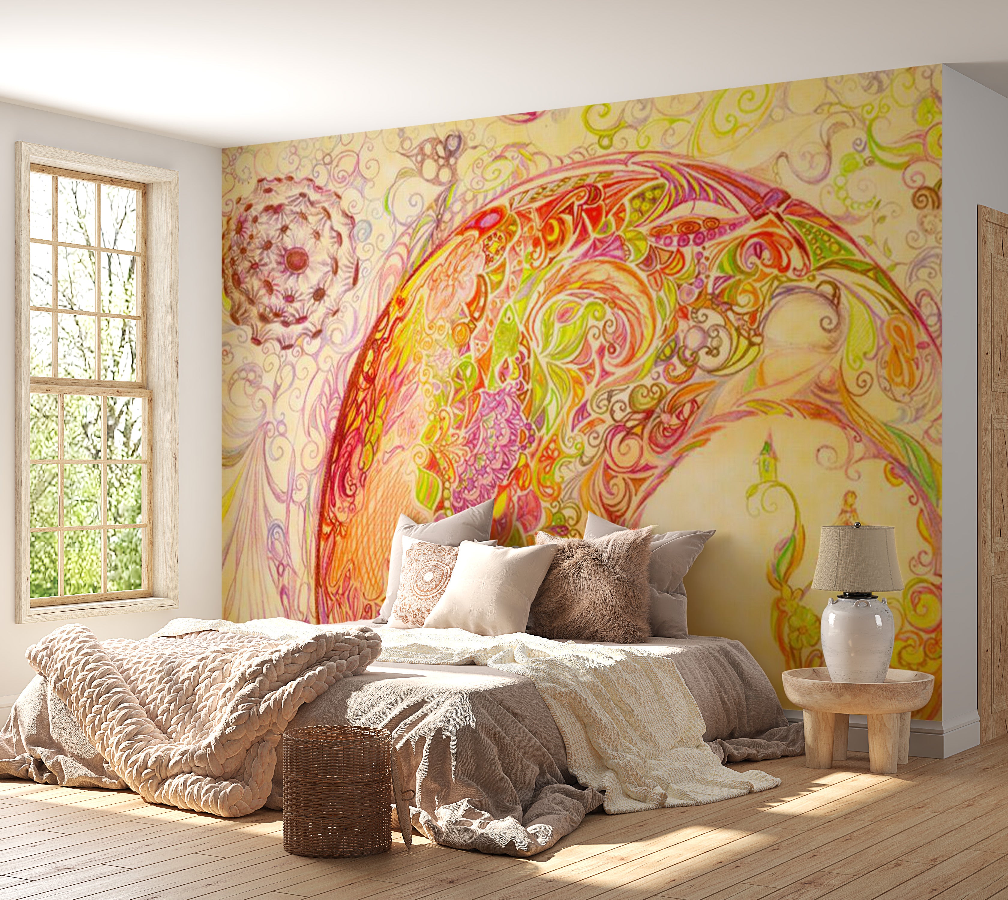 Mandala Wallpaper Wall Mural - Oriental Design