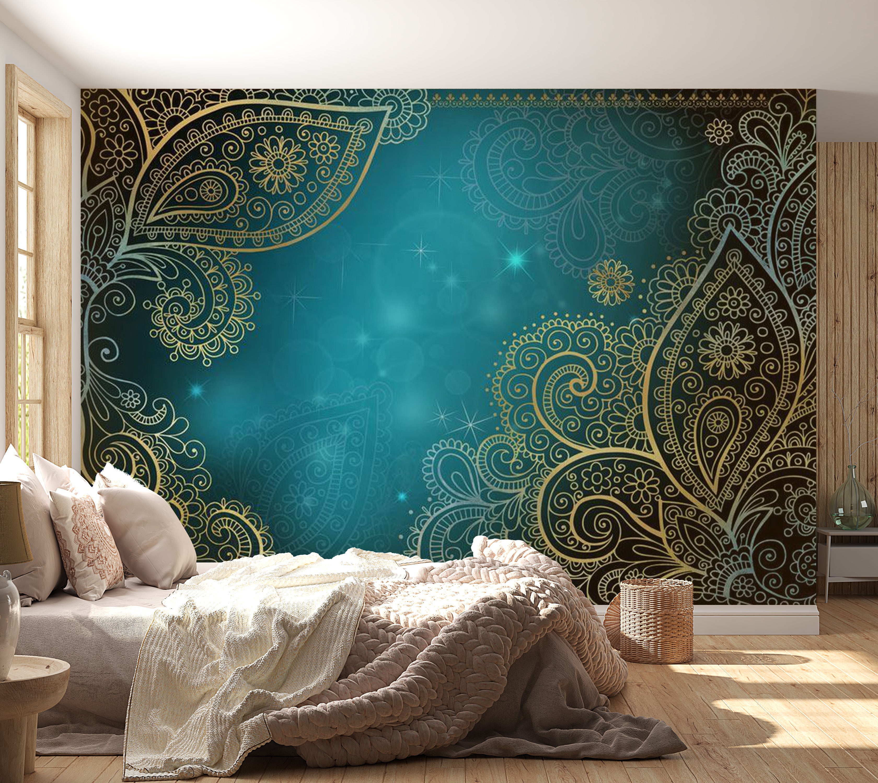 Mandala Wallpaper Wall Mural - Oriental Wings